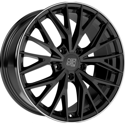 MSW 44 R20 W8.5 PCD5x112 ET35 DIA73.1 Gloss Black Polished Lip