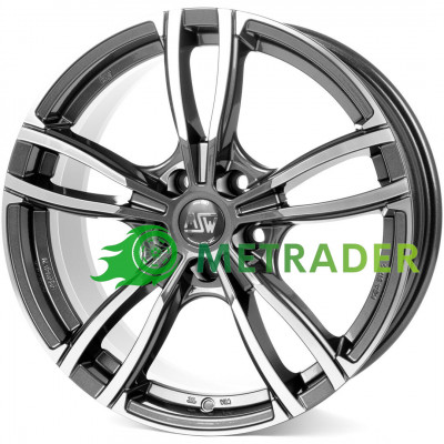 MSW 73 R17 W7.5 PCD5x114.3 ЕТ45 DIA73.1 Gloss Dark Grey Full Polished