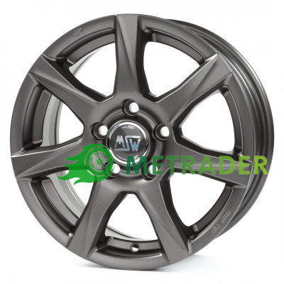 MSW 77 R16 W7 PCD4x100 ET37 DIA63.3 Matt Dark Grey