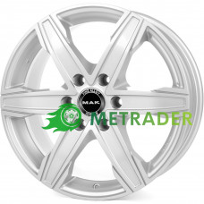 Mak King 6 R16 W6.5 PCD6x125 ET50 DIA74.1 Silver