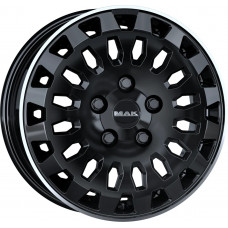 Mak Overland R16 W6.5 PCD5x120 ET57 DIA64.1 Gloss Black Mirror Ring