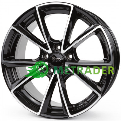 Mam A5 R19 W8 PCD5x112 ET45 DIA66.6 Black Front Polished