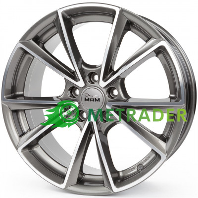 Mam A5 R20 W8.5 PCD5x112 ET45 DIA66.6 Palladium Front Polished