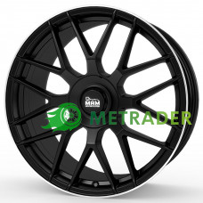 Mam GT1 R17 W7.5 PCD5x100 ET45 DIA66.6 Matt Black Lip Polished