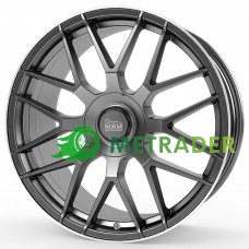 Mam GT1 R18 W8 PCD5x100 ET45 DIA66.6 Palladium Lip Polished