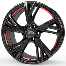 Mam RS5 Black Painted Red Inside R17 W7.5 PCD5x112 ET30 DIA66.6