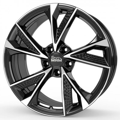 Mam RS6 Black Front Polish R18 W8 PCD5x112 ET45 DIA66.6