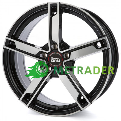 Mam W4 R16 W6.5 PCD4x108 ET20 DIA65.1 Black Front Polished