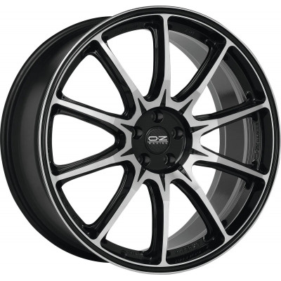 OZ Hyper XT HLT R22 W10 PCD5x130 ET48 DIA71.6 Gloss Black Diamond Cut