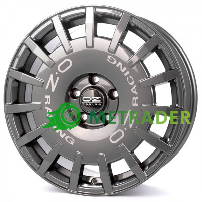 OZ Rally Racing R18 W7.5 PCD5x112 ET46 DIA66.6  Graphite + Silver Lettering