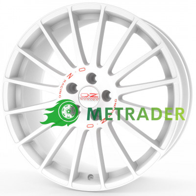 OZ Superturismo WRC R17 W7 PCD4x100 ET35 DIA68.1 Race White Red Lettering