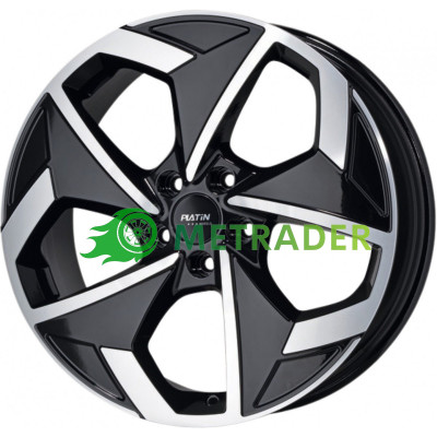 Platin P104 R19 W8 PCD5x112 ET45 DIA57.1 Black Front Polished