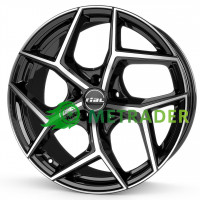 Rial Salento R19 W8 PCD5x112 ET40 DIA66.6 Diamond Black Front Polished