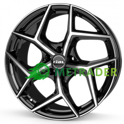 Rial Salento R18 W8 PCD5x114.3 ET50 DIA67.1 Diamond Black Front Polished
