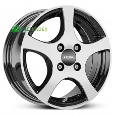 Ronal CA2 R14 W6 PCD4x100 ET30 DIA57 Jetblack Front Polished
