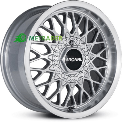 Ronal LS R15 W7.5 PCD4x100 ET25 DIA57.1 Silver Polished