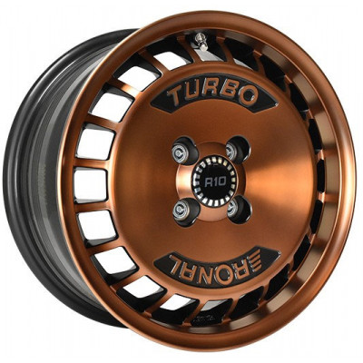 Ronal R10 R15 W7 PCD4x100 ET37 DIA68 Copper Matt Front Diamond Cut