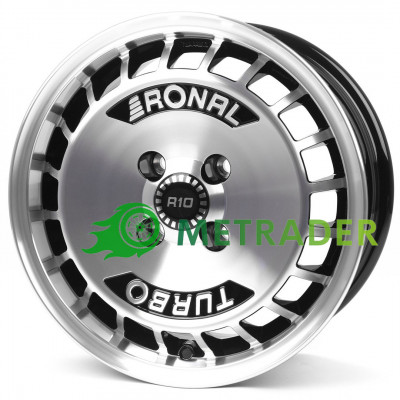 Ronal R10 Turbo R15 W7 PCD4x108 ET28 DIA76.1 Black Polished