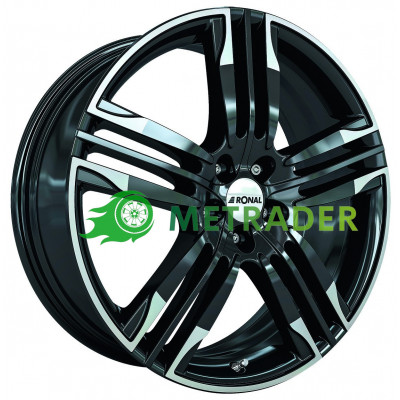 Ronal R58 R20 W8 PCD5x108 ET50 DIA76.1 Black Horn Polished