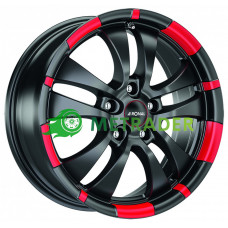 Ronal R59 R18 W7.5 PCD5x112 ET50 DIA76 Jetblack Matt Red Rim