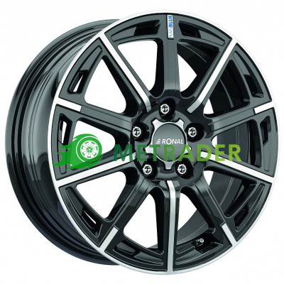 Ronal R60-Blue R16 W6.5 PCD5x100 ET40 DIA68.1 Jetblack Polished
