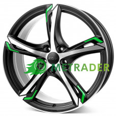 Ronal R62 R20 W8.5 PCD5x112 ET45 DIA76 Green Jetblack Matt Polished