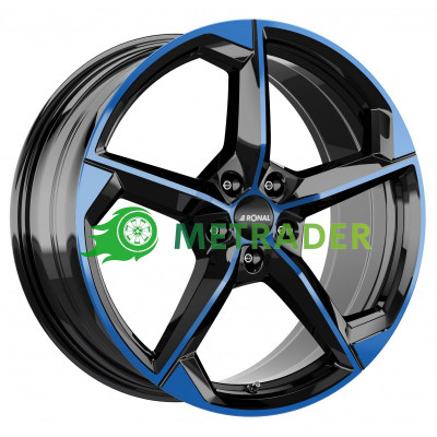 Ronal R66 R19 W8 PCD5x112 ET44 DIA66.5 Jetblack Blue Tinted