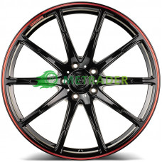 Seventy9 MF.7 R22 W10 PCD5x130 ET30 DIA84.1 Black Red Carbon Lip Cover
