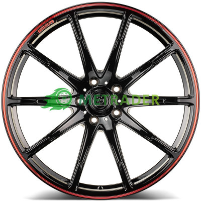 Seventy9 MF.7 R22 W10 PCD5x130 ET30 DIA84.1 Black Red Carbon Lip Cover