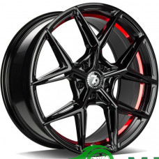 Seventy9 SCF-B R18 W9 PCD5x120 ET35 DIA72.6 Black Glossy Red Inner Lip