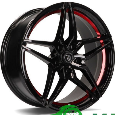 Seventy9 SV-A R18 W8 PCD5x114.3 ET40 DIA73.1 Black Glossy Red Inner Lip