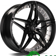 Seventy9 SV-AR R19 W9.5 PCD5x120 ET35 DIA74.1 Black Glossy Inner Polished