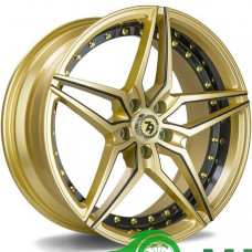 Seventy9 SV-AR R19 W8.5 PCD5x120 ET30 DIA74.1 Gold Black Lip Milled Black