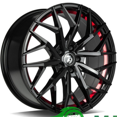 Seventy9 SV-C R19 W8.5 PCD5x112 ET45 DIA66.6 Black Glossy Red Inner Lip