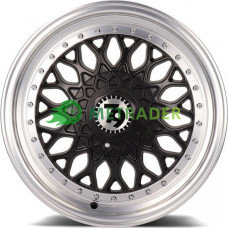 Seventy9 SV-E Matt Black Front Polished Lip Polished R15 W7 PCD4x100 ET30 DIA67.1