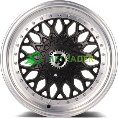 Seventy9 SV-E Matt Black Front Polished Lip Polished R15 W7 PCD4x100 ET30 DIA67.1