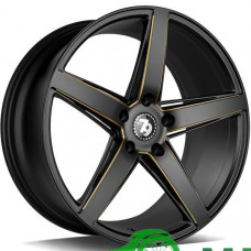 Seventy9 SV-N R18 W8 PCD5x112 ET35 DIA66.6 Black Matt Milled Gold