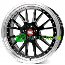 Tec GT-EVO R18 W8 PCD5x100 ET40 DIA64.1 Black Polished Lip