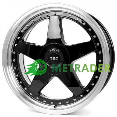 Tec GT-EVO-R R20 W8.5 PCD5x114.3 ET40 DIA72.6 Black Polished Lip