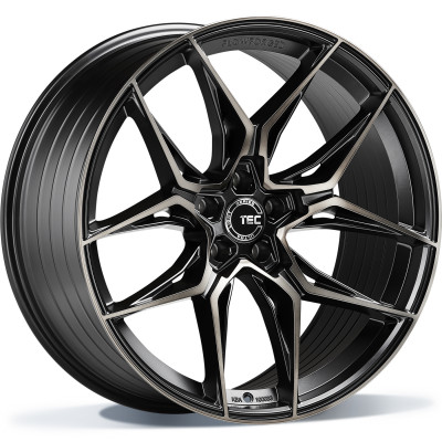 Tec GT9 R19 W8 PCD5x112 ET45 DIA66.6 Black Matt Polished Shadow Edition