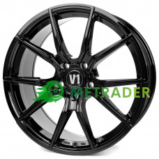V1 Wheels V1 R18 W8 PCD5x112 ET45 DIA66.6 Black Gloss Lacquered