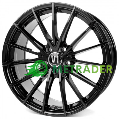 V1 Wheels V2 R18 W8 PCD5x120 ET35 DIA72.6 Black Lacquered