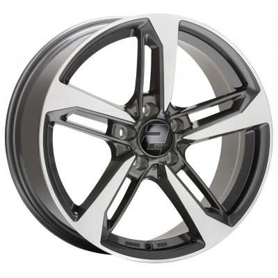 Wheelworld 2DRV WH36 R18 W8 PCD5x112 ET40 DIA66.6 Dark Gunmetal Polished
