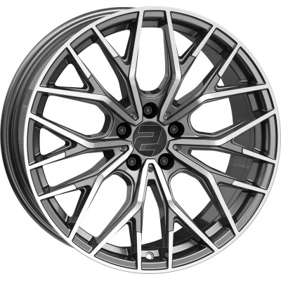 Wheelworld 2DRV WH37 R18 W8 PCD5x112 ET30 DIA66.6 Dark Gunmetal Polished