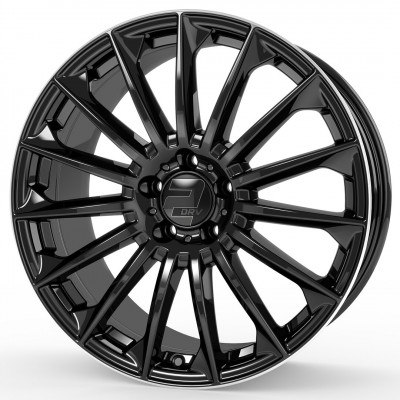 Wheelworld 2DRV WH39 R22 W9.5 PCD5x112 ET20 DIA66.6 Black Polished Lip