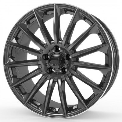 Wheelworld 2DRV WH39 R20 W9 PCD5x112 ET42 DIA66.6 Dark Gunmetal Polished Lip