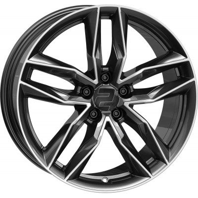 Wheelworld 2DRV WH40 R19 W8 PCD5x112 ET27 DIA66.6 Dark Gunmetal Polished