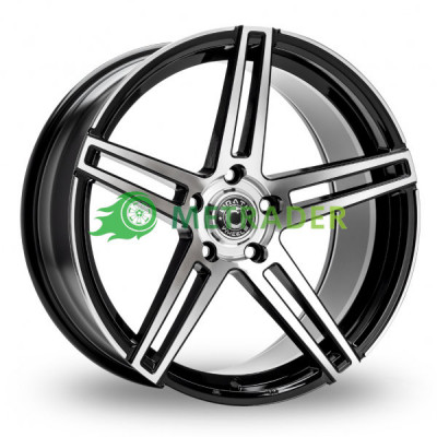 Wrath Wheels WF1 R19 W9.5 PCD5x120 ET40 DIA74.1 Black Polished
